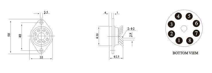 Relay socket PL 08 3